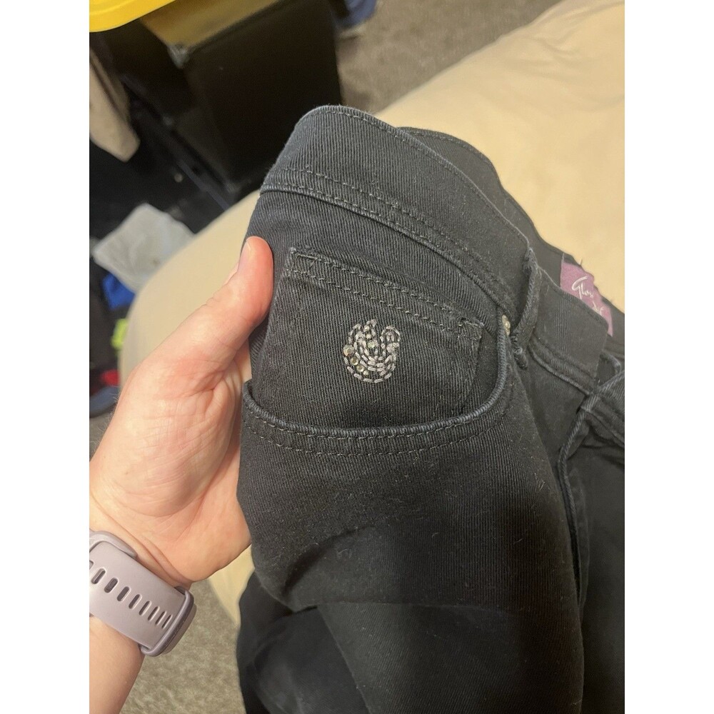 Gloria Vanderbilt Amanda Women's Jeans Size 12 Short Straight Leg Denim Black - Picture 5 of 7
